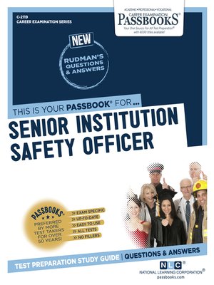 cover image of Senior Institution Safety Officer